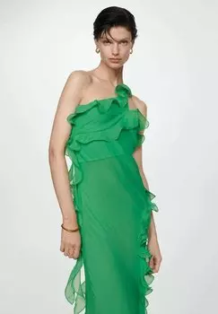 Вечернее платье Mango, зеленое