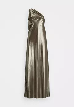 Вечернее платье METALLIC CHIFFON ONE-SHOULDER GOWN Ralph Lauren, золотой