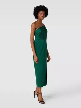 Вечернее платье на бретелях Adrianna Papell, темно-зеленый