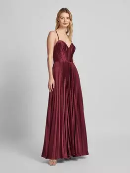 Вечернее платье на тонких бретельках Laona, вишневый