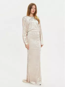 Вечернее платье облегающего кроя 104497 A29L Pinko, экрю