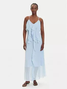 Вечернее платье обычного кроя Camille 10336405 Vero Moda, голубой