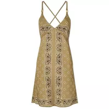 Вечернее платье Palm Angels Paisley Slip Dress, зеленый