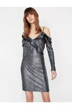 Вечернее платье с блестками Koton, серый