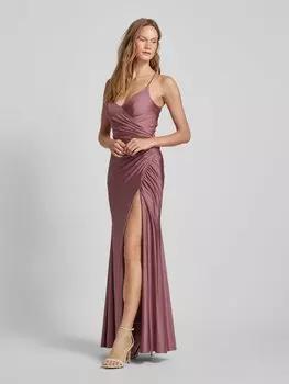 Вечернее платье с боковыми оборками Mascara