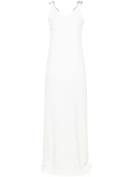 Вечернее платье с цепочкой Stella McCartney, белый