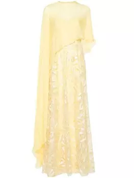 Вечернее платье с кейпом Gemy Maalouf, желтый