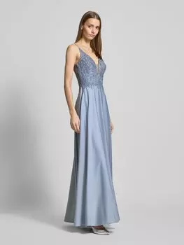 Вечернее платье с кружевной отделкой Laona, светло-голубой