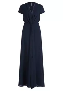 Вечернее платье с кружевной вставкой Vera Mont, синий