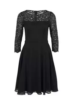 Вечернее платье с кружевом Vera Mont, черный