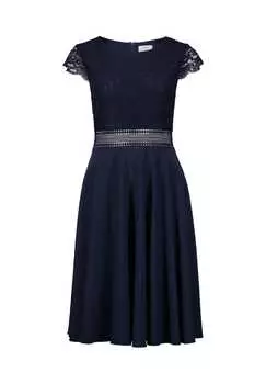 Вечернее платье с кружевом Vera Mont, цвет night sky