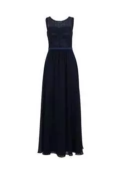 Вечернее платье с кружевом Vera Mont, цвет night sky