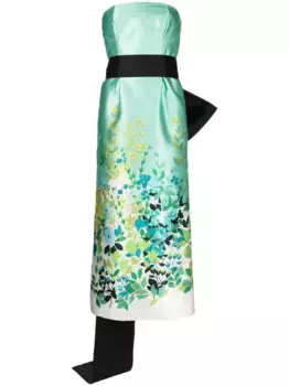 Вечернее платье с объемным бантом Bambah, зеленый