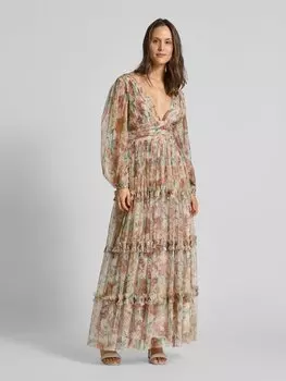 Вечернее платье с оборками LACE & BEADS