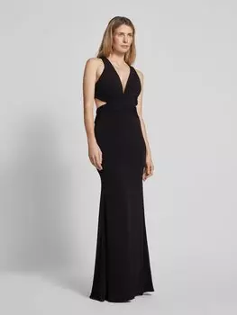 Вечернее платье с оборками Unique, черный