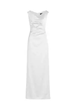 Вечернее платье с оборками Vera Mont, белый