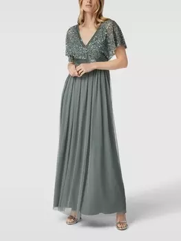 Вечернее платье с отделкой пайетками Jake*s Cocktail, зеленый