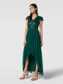 Вечернее платье с отделкой пайетками LACE & BEADS, зеленый