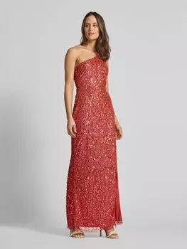 Вечернее платье с отделкой пайетками LACE & BEADS, коралл