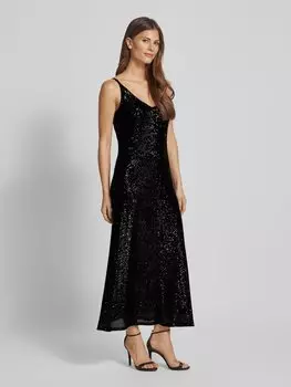 Вечернее платье с отделкой пайетками V by Vera Mont, черный