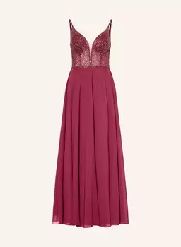 Вечернее платье с пайетками и драгоценными камнями Hey Kyla, темно-красный