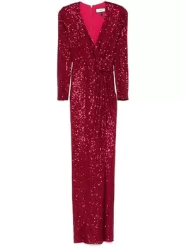 Вечернее платье с пайетками NISSA, красный