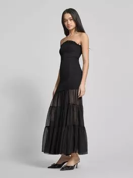 Вечернее платье с присборенными деталями, модель «AZURA» Bardot, черный