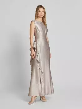 Вечернее платье с воланами Adrianna Papell, золотой