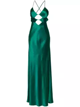 Вечернее платье с вырезами Michelle Mason, зеленый