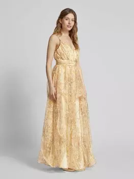 Вечернее платье с вырезом сердечком Laona, желтый