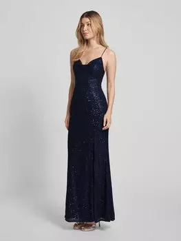 Вечернее платье с вырезом сердечком Laona, темно-синий