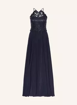 Вечернее платье с вышивкой и пайетками Vm Vera Mont, синий