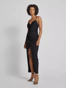 Вечернее платье с запахом спереди Laona, черный