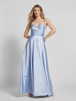 Вечернее платье с запахом спереди Luxuar, светло-голубой