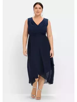 Вечернее платье Sheego "Большие размеры", с запахом, цвет морской волны