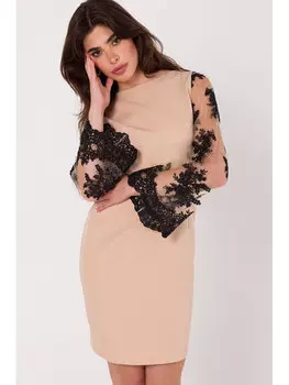 Вечернее платье slim fit Makover, бежевый