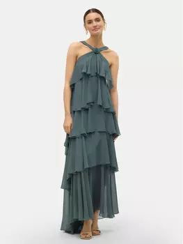 Вечернее платье slim fit Vero Moda, зеленый