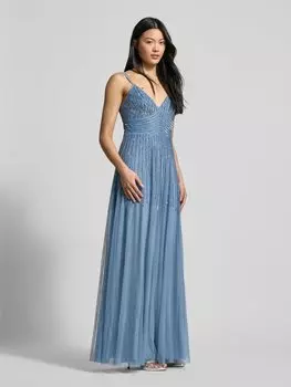 Вечернее платье со стразами LACE & BEADS