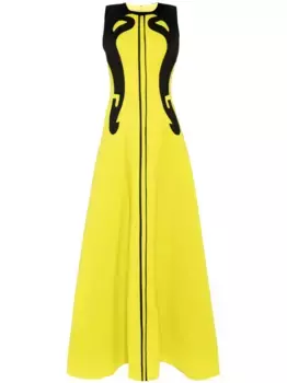 Вечернее платье со вставками Saiid Kobeisy, зеленый