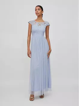 Вечернее платье стандартного кроя Vila, голубой