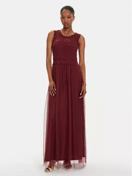 Вечернее платье стандартного кроя Vila, красный