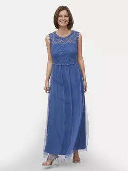 Вечернее платье стандартного кроя Vila, синий