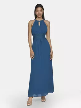 Вечернее платье стандартного кроя Vila, синий