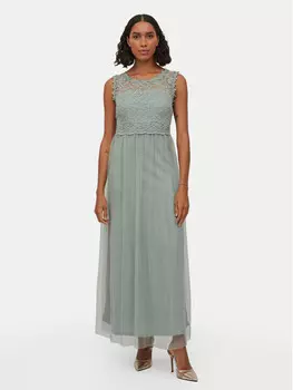 Вечернее платье стандартного кроя Vila, зеленый