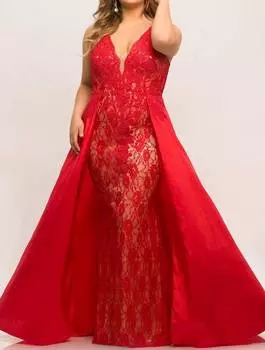 Вечернее платье Stingray в рубиновом цвете Sydney's Closet