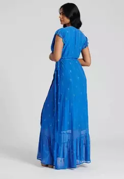 Вечернее платье SUMMER SEQUIN DETAIL WRAP South Beach, синий