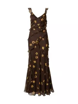 Вечернее платье TOPSHOP, цвет Brown/Light brown