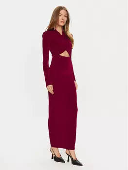 Вечернее платье узкого кроя Bardot, красный