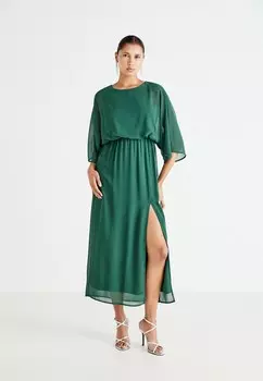 Вечернее платье VIJILL O NECK ANKEL DRESS VILA, темно-зеленый