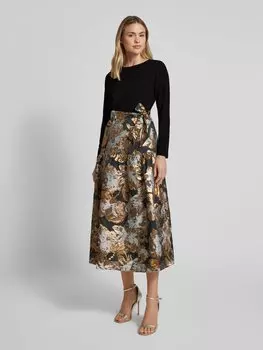 Вечернее платье в образе 2 в 1 с завязывающимся поясом Adrianna Papell, черный